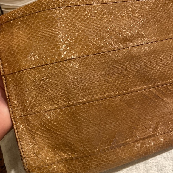 Beirn Camel Python Clutch - Picture 5 of 6